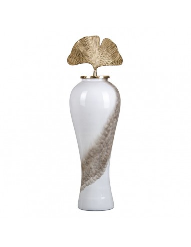 Vase 29 x 29 x 102 cm Kristall Gold...