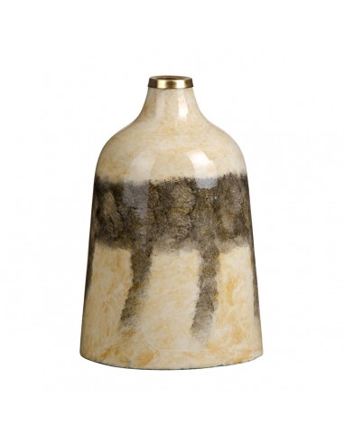 Vase Kristall Grau Creme 17 x 17 x 25 cm