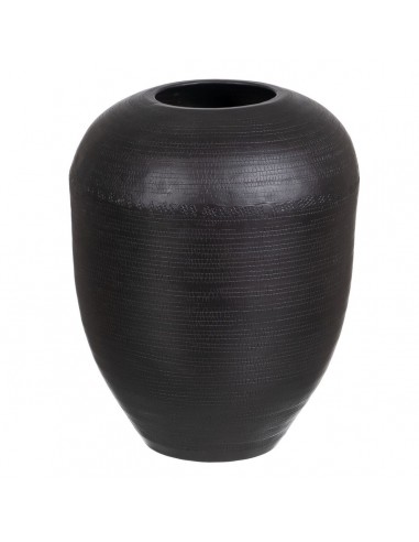 Vase 25,5 x 25,5 x 33 cm Black Aluminium