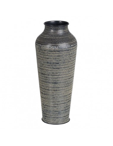 Vase 20 x 20 x 49,5 cm Black Aluminium