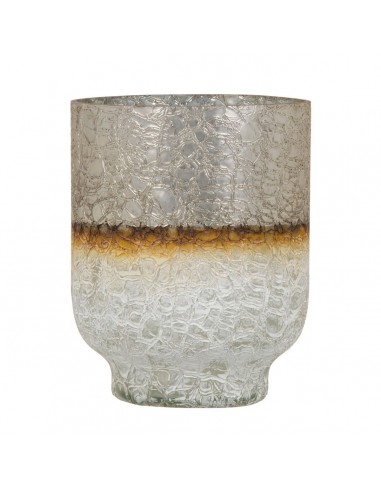 Vase Crystal Golden White 15 x 15 x...