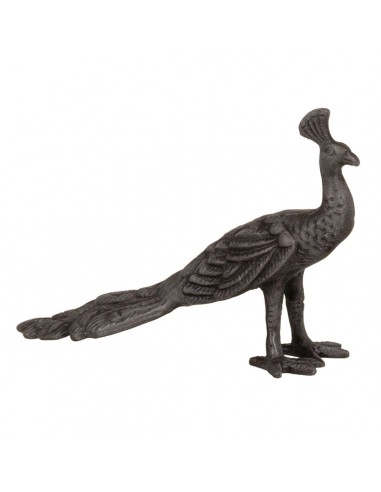 Deko-Figur 19 x 6 x 13 cm Grau Pfau