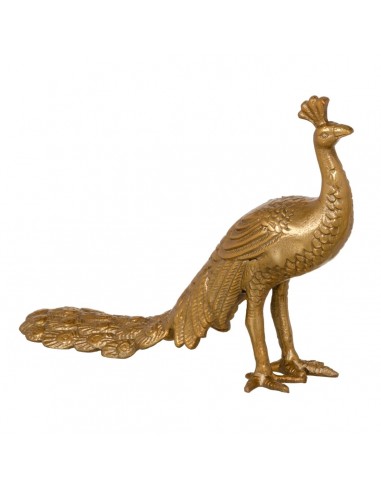 Deko-Figur 26 x 7 x 19 cm Gold Pfau