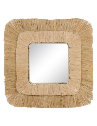 Miroir mural 91 x 91 cm Fibre naturelle