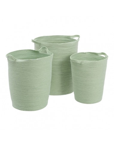 Set of Baskets Rope Light Green 48 x...