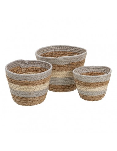 Set of Baskets Natural Grey 17 x 17 x...