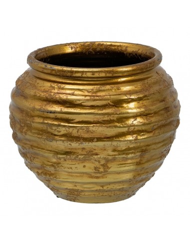 Planter 37 x 37 x 30 cm Ceramic Golden