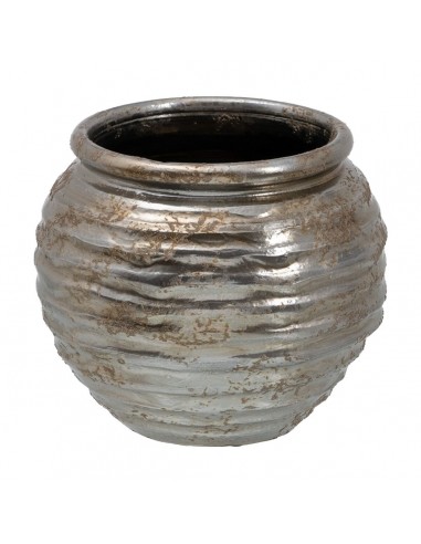 Vaso 30 x 30 x 27 cm Ceramica Argento