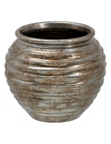 Planter 39 x 39 x 37 cm Ceramic Silver