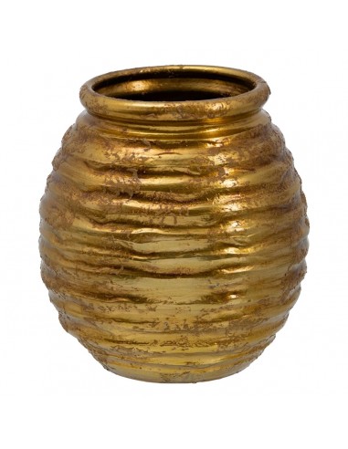 Planter 29 x 29 x 31,5 cm Ceramic Golden