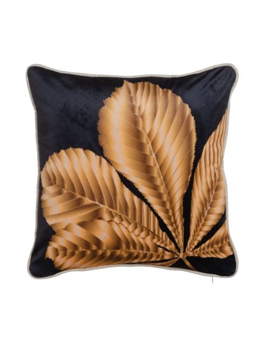 Coussin Noir Doré Polyester 45 x 45 cm