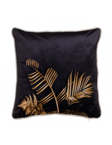 Coussin Noir Doré Polyester 45 x 45 cm