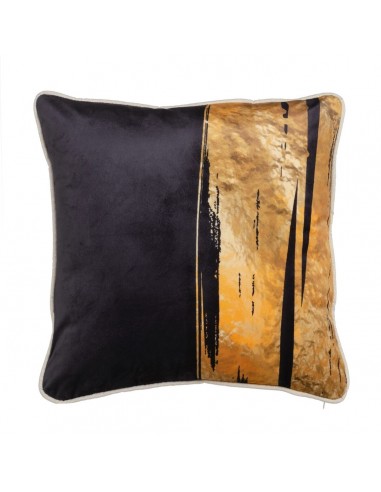 Coussin Noir Doré Polyester 45 x 45 cm