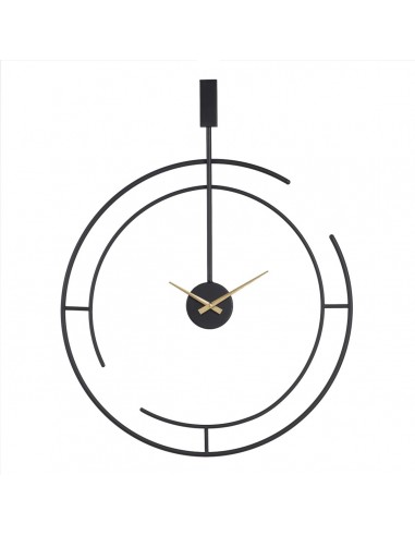 Wall Clock 60 x 5 x 76 cm Black Metal