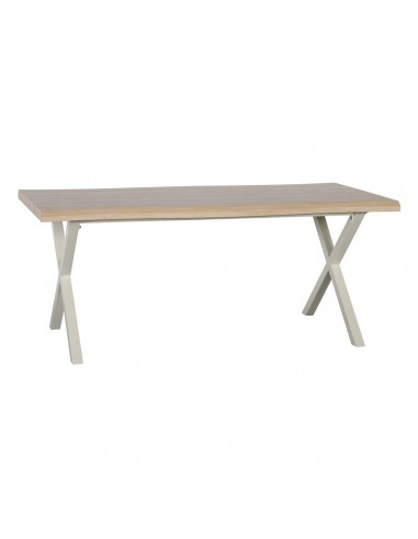 Dining Table Natural Metal 180 x 90 x...