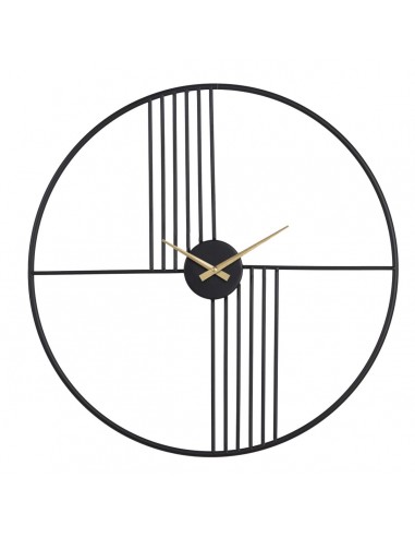 Wall Clock Black Metal 60 x 5 x 60 cm