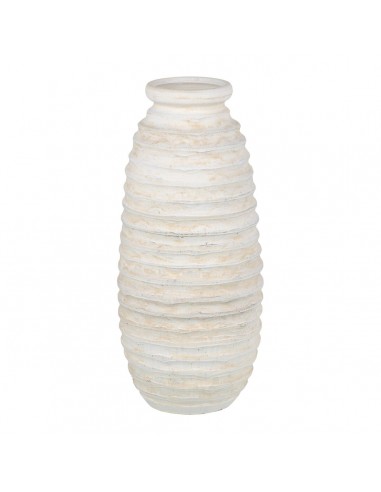 Vase Creme aus Keramik 24 x 24 x 60 cm