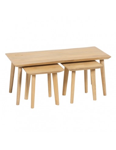 Set of 3 tables Mango wood 110 x 50 x...