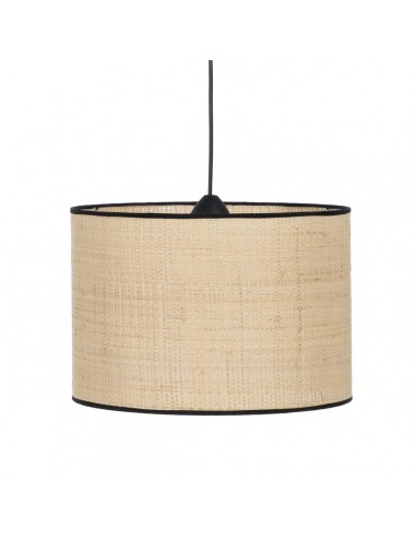 Ceiling Light Black Natural Raffia...