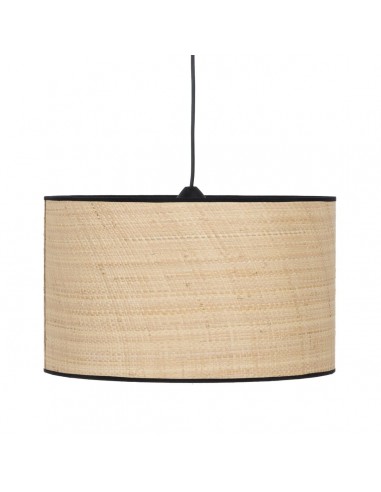 Ceiling Light Black Natural Raffia...