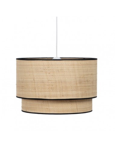 Ceiling Light Black Natural Raffia...