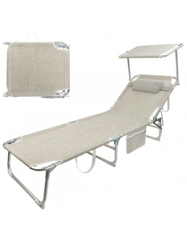 Beach sunbed Aktive Foldable Beige...