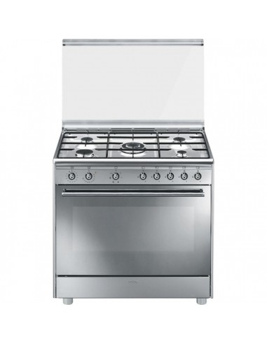 Gasherdplatte Smeg SX91SV9 Silberfarben