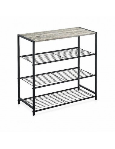 Shelves Confortime Black Wood Metal...