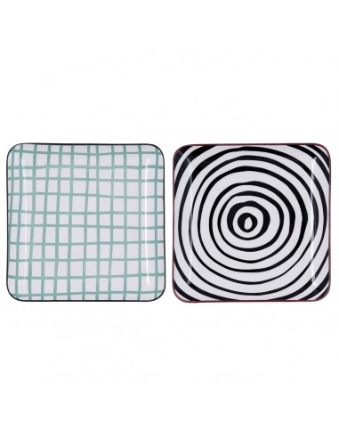 Snack tray Bidasoa Zigzag Squared...