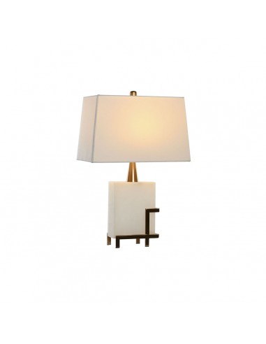 Tischlampe DKD Home Decor Weiß Gold...