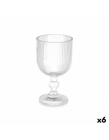 Wineglass Stripes Transparent Glass...