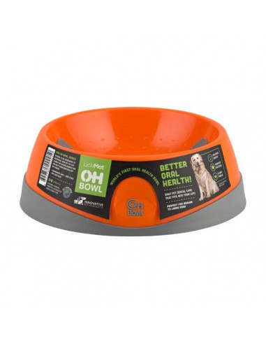 Dog Feeder Lickimat Oh Bowl Orange