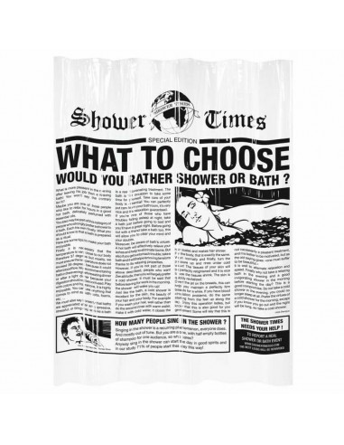 Shower Curtain Gelco Gazette Black...