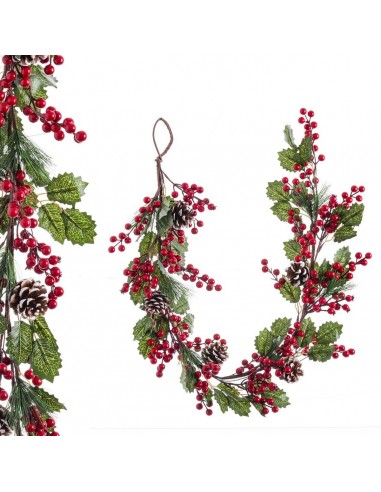 Christmas garland Red Green Natural...