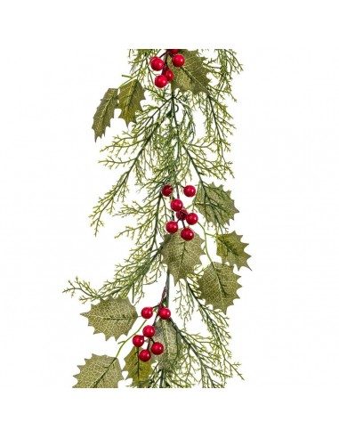 Kerstkrans Rood Groen Plastic 130 cm