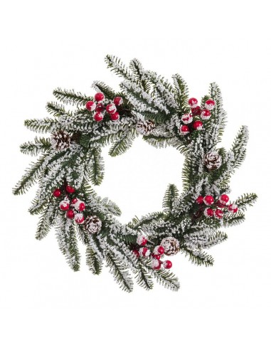 Couronne de Noël Blanc Rouge Vert...