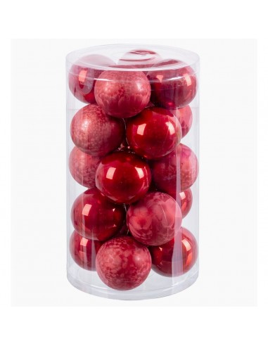 Boules de Noël Rouge Plastique 6 x 6...