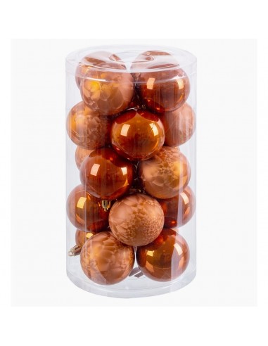 Christmas Baubles Copper Plastic 6 x...