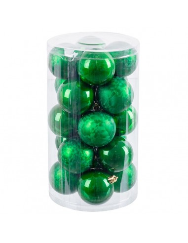 Christmas Baubles Green Plastic 6 x 6...