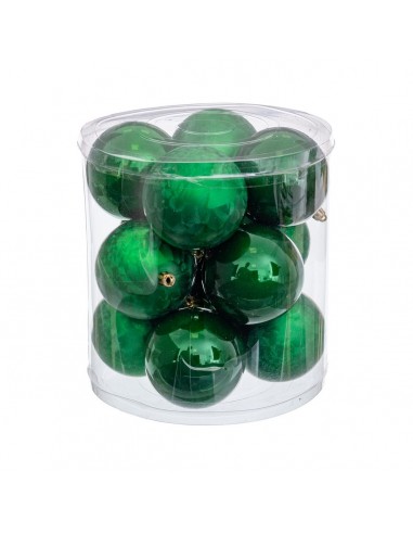 Christmas Baubles Green Plastic 8 x 8...