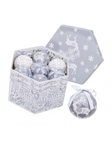 Christmas Baubles Silver Paper...