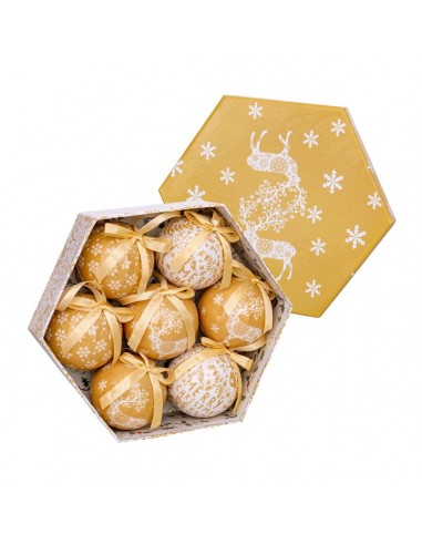 Kerstballen Gouden Papier Polyfoam...