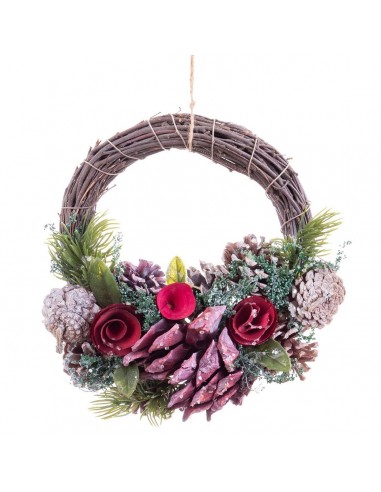 Advent wreathe Red Multicolour Rattan...