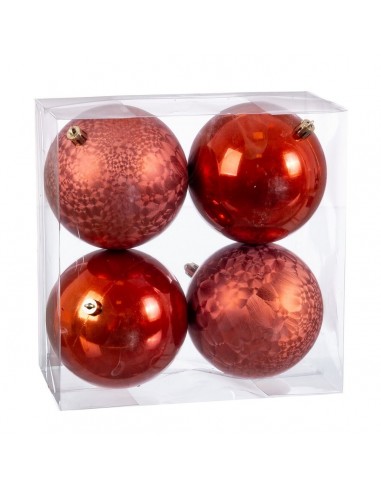 Christmas Baubles Copper Plastic 10 x...