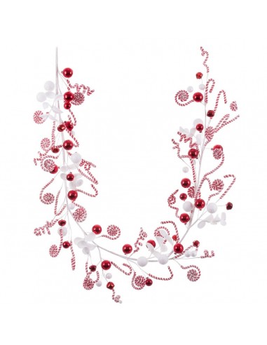 Christmas garland White Red Plastic...