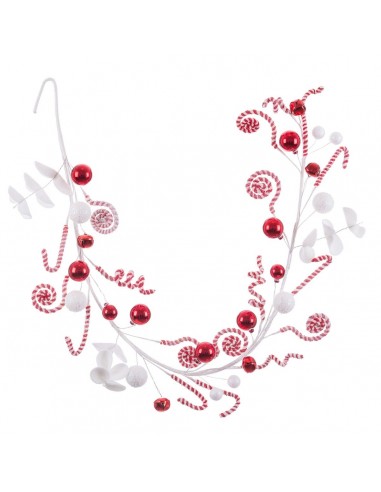 Christmas garland White Red Plastic...