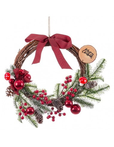 Advent wreathe Red Multicolour Rattan...