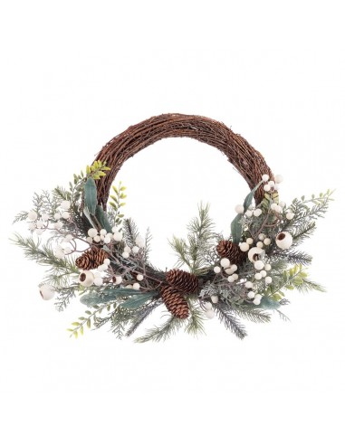 Couronne de Noël Multicouleur Naturel...