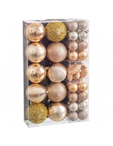 Boules de Noël Doré (50 Unités)