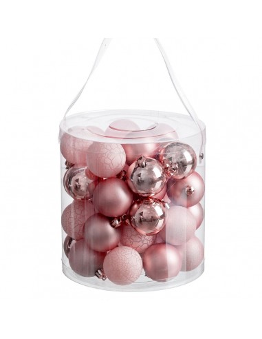 Kerstballen Roze 5 x 5 x 5 cm (40 Stuks)